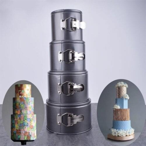 4/5/6/7 Inch Round Shape Non Stick Cake Mold with Buckle Carbon Steel Cake Tray Pastry Bread Baking Pan Mould DIY Cooking Tools