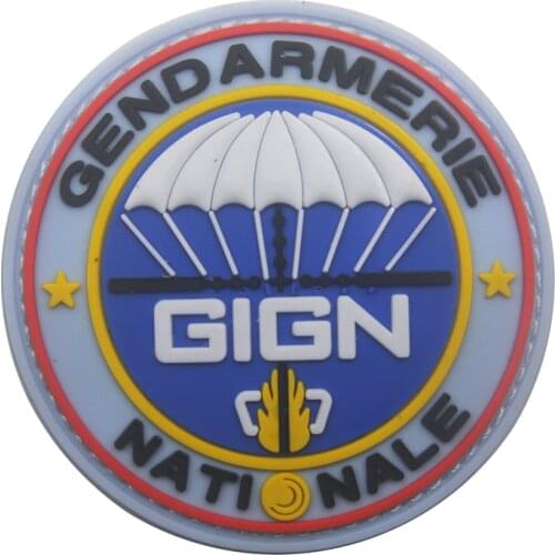 PVC French Gendarmerie GIGN Nationale French military Tactical patch armband patch special force for jacket diameter 8cm