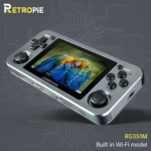 Retropie ANBERNIC RG351M Video Game Console Metal Shell RG351P Built-in WIFI Module Portable RK3326 Handheld Game Console Gifts