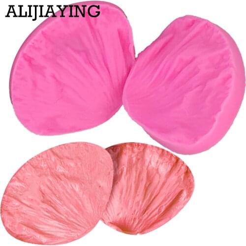 M1028 2Pcs/set Peony flower petal cake decorating tools Rose Fondant chocolate Silicone mold Sugar Paste Candy Chocolate Moulds