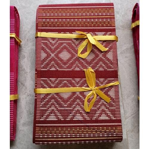 Nigerian aso oke African headtie sewing fabric muslim headwear gele headtie turban femme head wrap high quality 17m*17cm