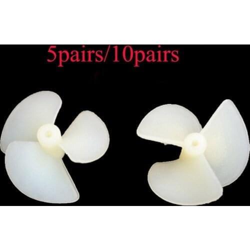 5/10Pair 3-blade Full Immersion Propeller 2mm Shaft Paddle Diameter 36/42mm CW CCW Nylon Props for DIY Model RC Boat Spare Parts