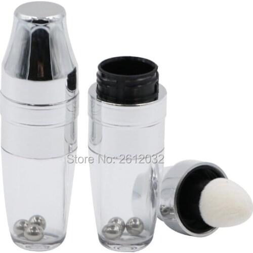 5ml Empty Shake Lip Gloss Tube Transparent Bottle Lip Balm Container With Silver Black cap Refillable DIY Cosmetic Tool