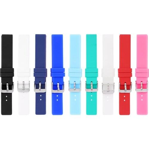 12mm 14mm 16mm 18mm 20mm 22mm 24mm Sport Silicone Watch Band Men Women Universal Rubber Strap Watchband Bracelet Accessories