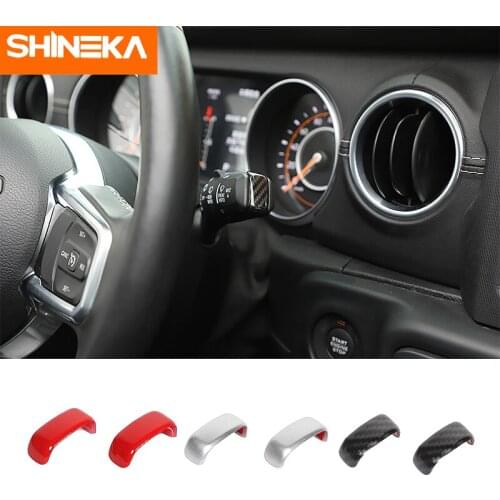 SHINEKA Car Styling For Jeep Gladiator JT Car Wiper Lever Turn Signal Control Decoration Cover For Jeep Wrangler JL JLU 2018