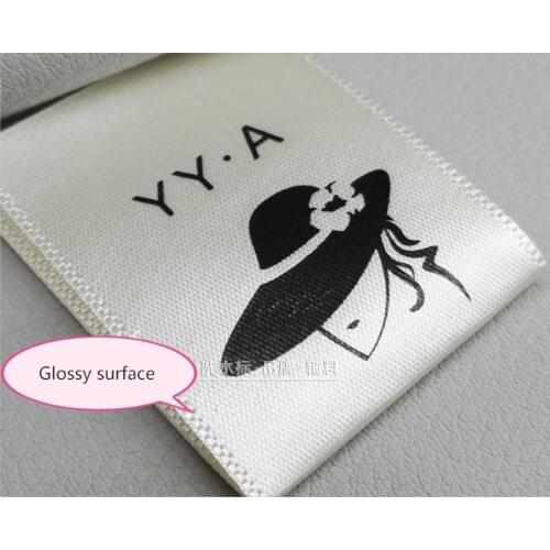 Silk ribbon handmade personalize label silk clothing Label private logo Tag Handmade label silk Color baby name brand labels