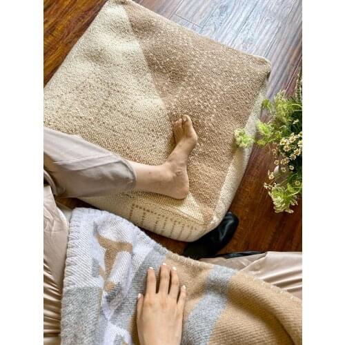 Wool Stool Rhinoceros Life "Royal Horse" Belgium Oat Grain Wool Lazy Sofa