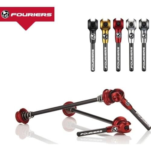 Fouriers Titanium Carbon Skewers Quick Release for MTB Mountain Road Bike 100mm 130mm 135mm Bicycle QR Shaft
