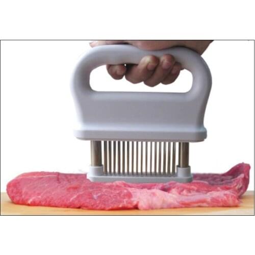 Loose Meat Device 48-needles Meat Tenderizer steak needle Kitchen Cooking Tools ABS + stainless steel Tender Meat needle Hammer