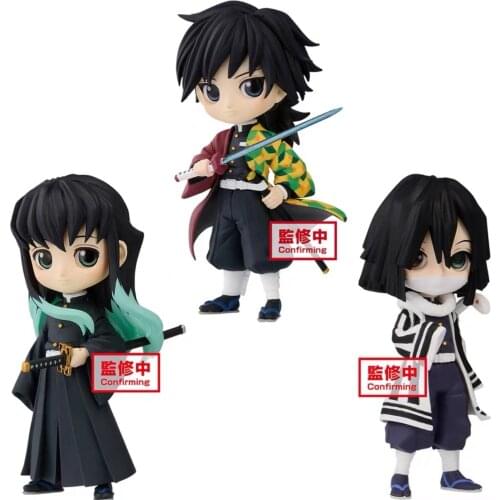 In Stock Original Demon Slayer: Kimetsu no Yaiba Qposket petit3 Tomioka Giyuu Tokitou Muichirou Figure PVC Action Model Figurals