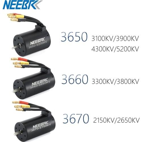 Waterproof 3650 3100KV 3660 3300KV 3670 2650KV 2150KV 3100KV 3900KV 4300KV 5200K Brushless Motor For 1/8 1/10 RC Car RC Boat Par