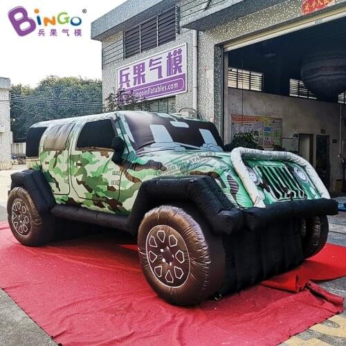 Custom Built 4.8x2.5x2 Meters Car Show Inflatable Jeep Car Replica for Decoration Toys BG-M0123