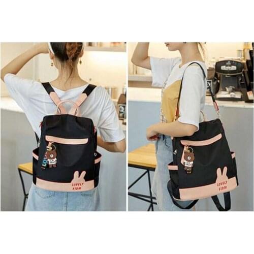 Free Shipping Women Fashion Lovely Oxford Backpack Ladies Casual Patchwork School Bag Large Capacity Double Shoulder Travel Bags