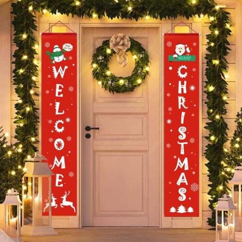 1 Pair Creative Curtain Door Curtain Decoration Christmas Home Decoration Merry Christmas New Year Decoration Navidad 2021 Xmas