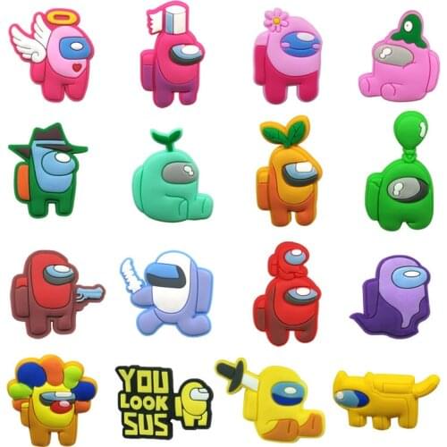 1Pcs Hot Sale Robot Shoe Charms Accessories Hot Games Shoe Decorations Cartoon Croc Jibz Popular Ornaments Kids Adult Gift