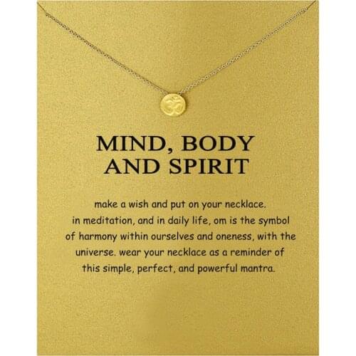 10PCS Yoga Symbol Clavicle Pendant Necklace Personality Charm Chain Necklace Jewlery For Woman Girl Accessories