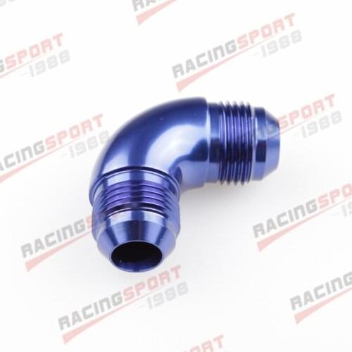 10AN AN10 To AN -10 90 Degree Union Fuel Fitting Adapter Male Blue