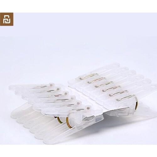 20pcs youpin quange Windproof clothespin Metal spring strong load bearing Thicker PP materia postcard clip
