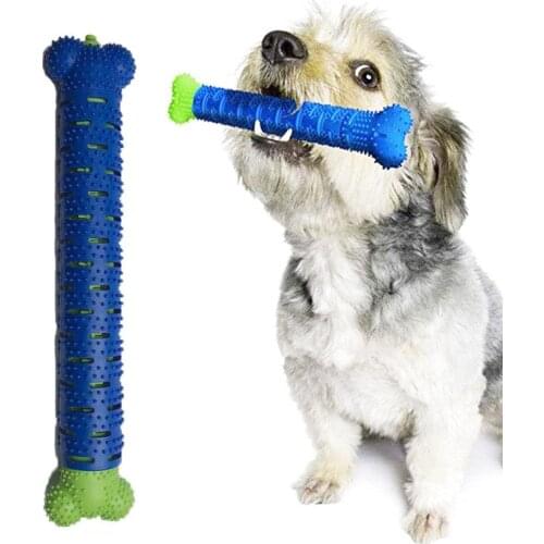 2021 Rubber Kong Dog Toys for Cleaning Tooth Effective Rubber Big Dog Soft Molar Stick Toothbrush Chewing Bite Toys