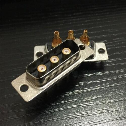 3 Core Male D-SUB Coaxial Signal Coaxial Connector 3W3 Coaxial Male D-SUB Connector