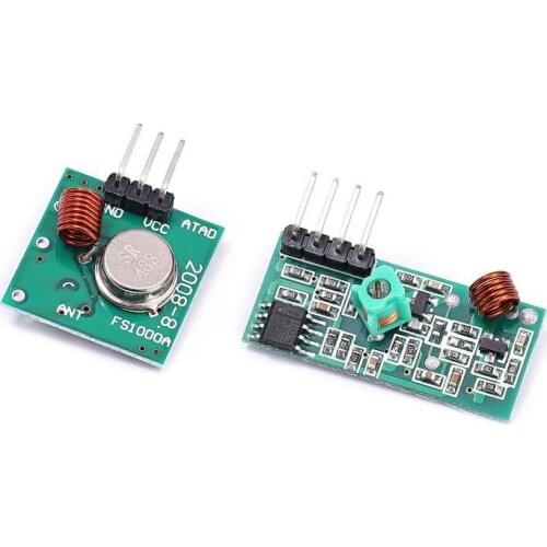 433Mhz RF Wireless Transmitter Module and Receiver Kit 5V DC 433MHZ Wireless For Arduino Raspberry Pi /ARM/MCU WL Diy Kit