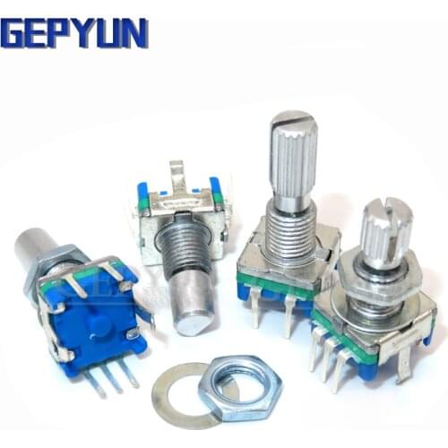 5PCS Half / Plum axis rotary encoder, handle length 15mm 20mm code switch EC11 digital potentiometer switch 5PIN 3PIN Gepyun