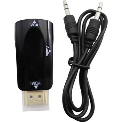 1080P 720P 480P HDMI-compatible to VGA Adapter Audio Cable Converter Male to Female For PC Laptop TV Box Computer Display