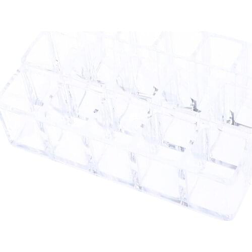 Acrylic Lipstick Makeup Organizer 16 Slot Lipgloss Holder for Beauty Storage
