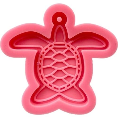 Shiny Glossy Silicone Resin Molds Diy Tortoise Keychain Mold DIY Keychain Pendant Jewelry Epoxy Resin Crafting Molds