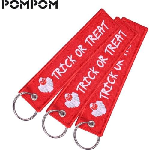 3 PCS/LOT Keychains Fashion Car Motorcycle Key Chains Novelty Halloween Red Key Rings Chaveiro Awesome Ghost Pattern Key Chains
