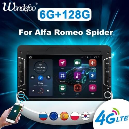 Carplay 2 din Android 10 Car radio For Alfa Romeo Spider/159/Brera 159 Sportwagon GPS Navigation 7" Multimedia Player bluetooth