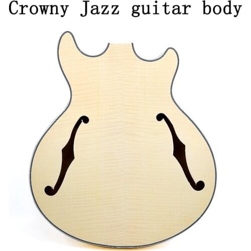 Crowny jazz guitar body tiger grain maple composite panel maple composite back panel