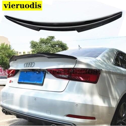 For A3 S3 8V Carbon Fiber Rear Trunk Lip Spoiler Wing For Audi A3 S3 8V Sedan 2014-2019