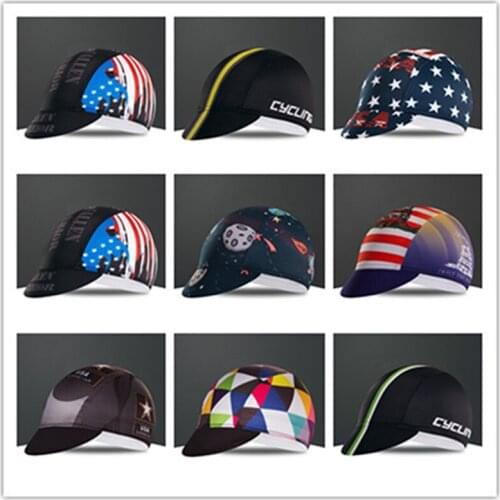 Coolmax Pro Team Breathable Summer Cycling Cap Bike Hat Black Blue for Men and Women Bike Wear Cap