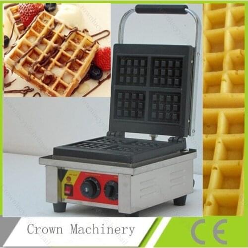 Stainless steel Electric Square Belgian waffle machine