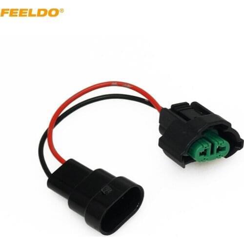FEELDO 1Pc Auto 12V H11 To 9006 Plug Power Cable HID Conversion Kit Xenon Lamp Bulb Power Wire Harness