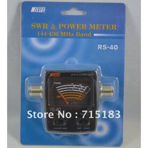 NISSEI SWR Meter RS-40 144/430MHz Band Measurable Range 200w RS40 Power SWR Meter,replacing redot 1050A