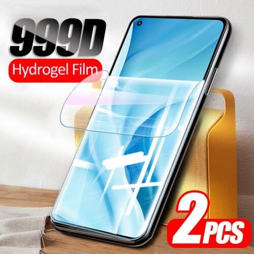2pcs Full Curved Hydrogel Film For Xiaomi Mi 11 Lite MI10Lite Xiomi Mi11 Light 11Lite Soft Screen Protector Not Tempered Glass