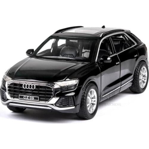 1/32 Q8 Diecasts Car Toy High Simulation Vehicles Car Model With Sound Light Collections Toys For Boy Children Birthday Gift