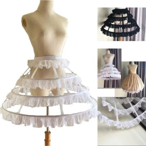 Full Circle Steel Boned Short Crinoline Birdcage Petticoat Sweet 3 Hoop Skirt For Wedding