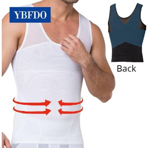 YBFDO 2021 Hot Selling Mens Slimming Underwear Body Shaper men Waist Cincher Corset Corrective Shaper Vest Slimming Tummy
