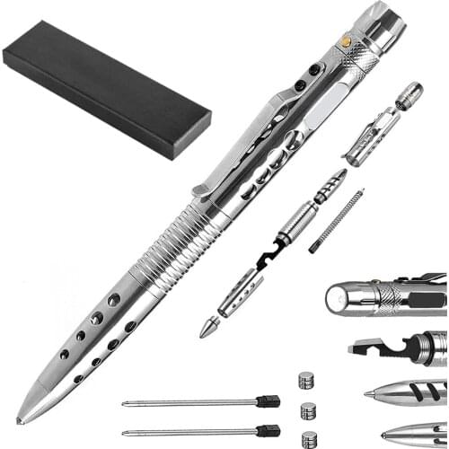 Outdoor Equipment Stainless Steel Tactical Pen Men Women Self Defense Weapon Military Combat Grade Survival Camping Hiking Tools
