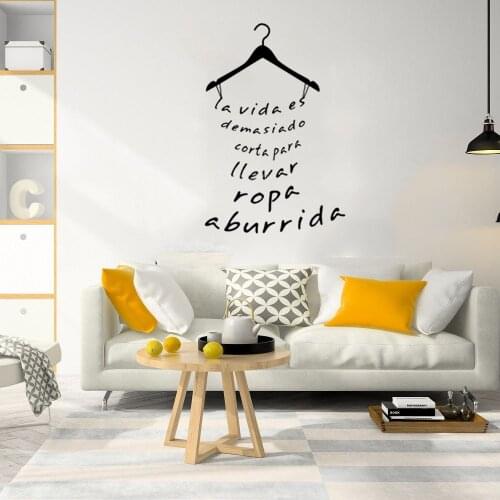 Spanish Quote Wall Decal La Cocina Es Corazon heart wall art sticker home decor For Shop kitchen Bedroom Vinyl RU4049