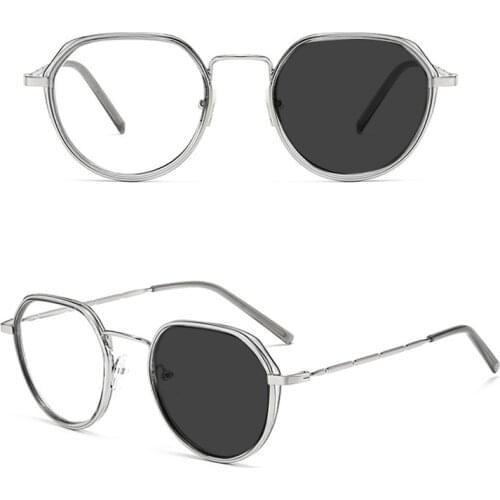 Korean Eyeglasses Frame for Women Men Anti Radiation Glasses Blue Light Replaceable Lens Fashion Eyewear High Quality Alloy