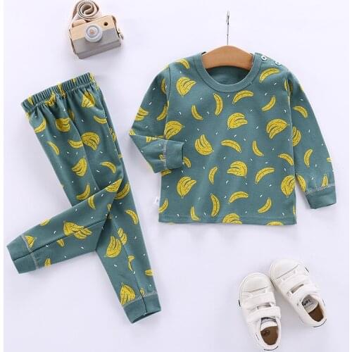 Childrens Clothing Baby Boys Pajamas Sets Long Sleeve Pyjamas Kids Tops+Pants 2pcs Autumn Sleepwear For Girls Teens Homewear