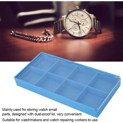 Plastic Watch Parts Storage Box Organizer Watchmaker Repairing Tools Storage Tray Plastic Watch Display Container Watch Holder c