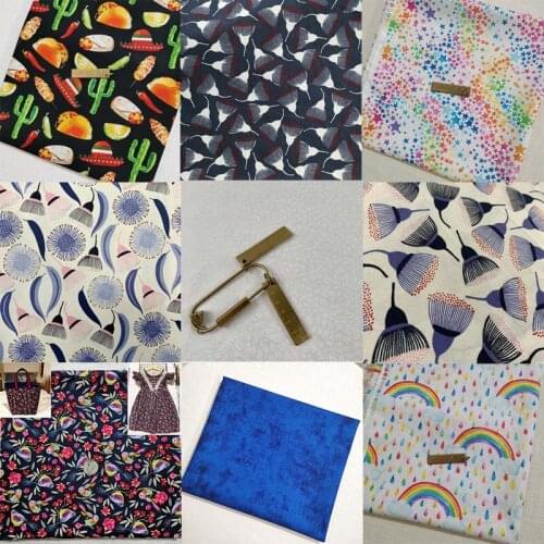 100% Cotton Printed Handmade Fabrics Sewing for Children Clothes Crafts Home Decor Pattern DIY Patchwork Materials By Half Meter