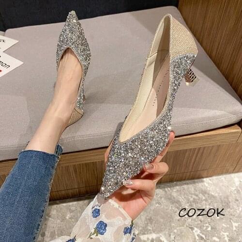 Crystal Luxury Party Night Heels for Women Sexy High Heels 2021 Black Elegant Sexy Fashion Shoes High Heels