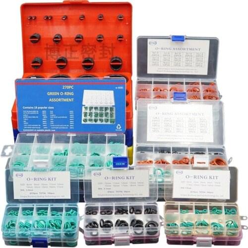 O-ring Repair Box, Nitrile Fluorine Rubber Silicone Sealing Ring Set, Excavator Car Air Conditioner O-ring Box