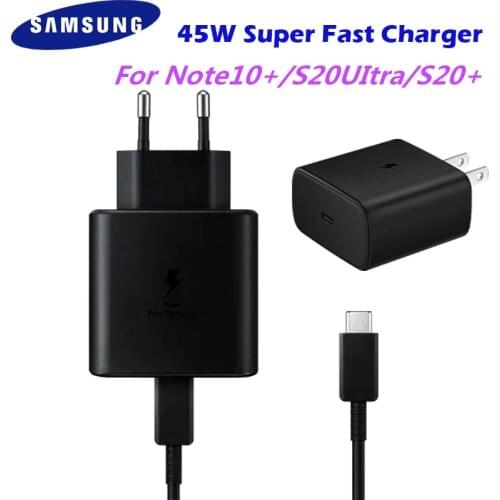 Samsung S21 S20 Ultra 45W PPS PD Super Fast US EU Charger Dual Type C USB Data Cable For GALAXY Note 10 10+ S10 S20 Plus A91 A90